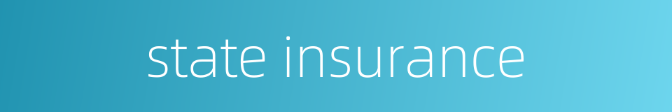 state insurance的同义词