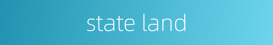 state land的同义词