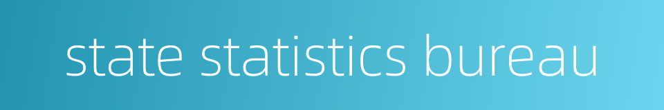 state statistics bureau的同义词