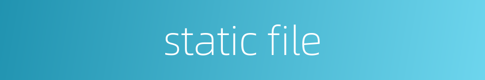 static file的同义词