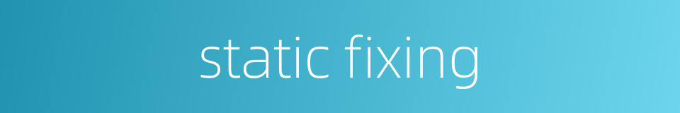 static fixing的同义词