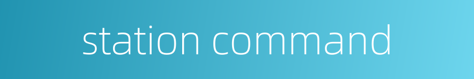 station command的同义词