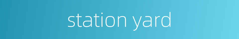 station yard的同义词