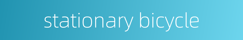 stationary bicycle的同义词