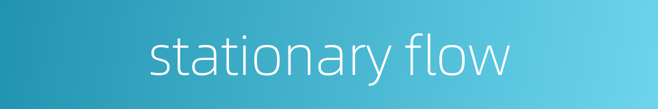 stationary flow的同义词