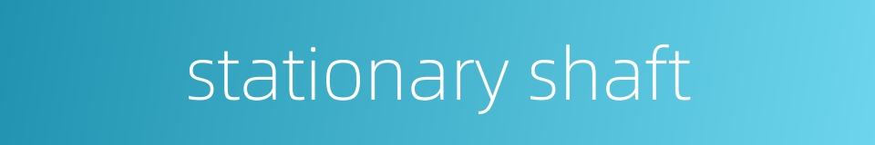 stationary shaft的同义词