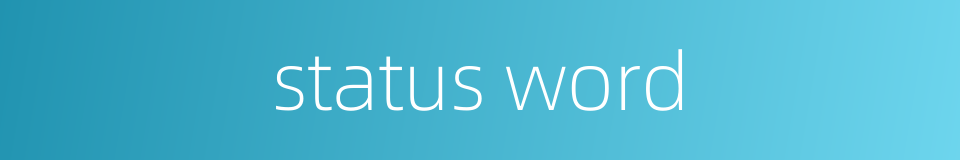 status word的同义词