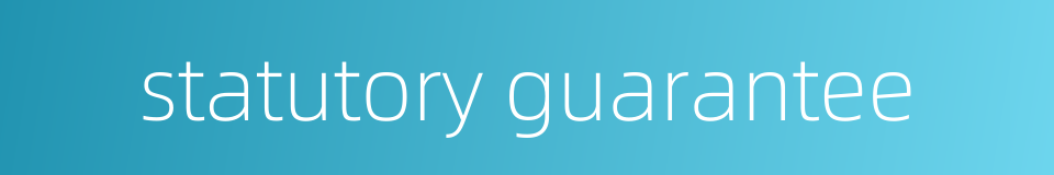 statutory guarantee的同义词