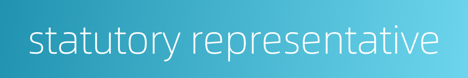 statutory representative的同义词