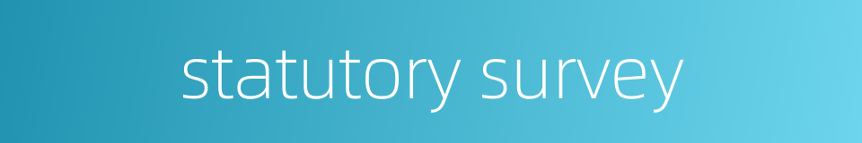 statutory survey的同义词