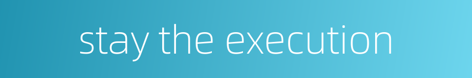 stay the execution的同义词