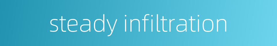 steady infiltration的同义词