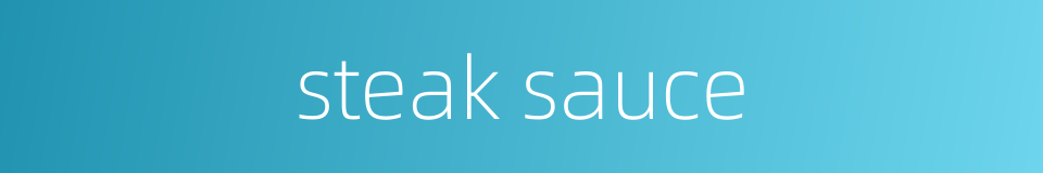 steak sauce的同义词