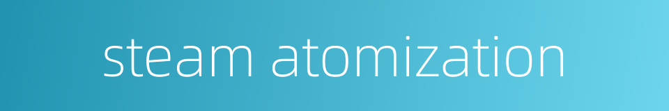 steam atomization的同义词