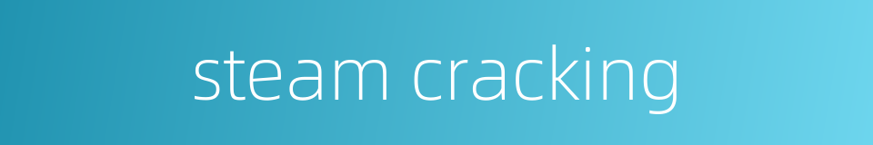 steam cracking的同义词