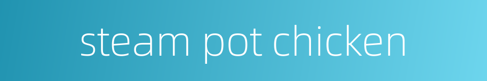 steam pot chicken的同义词