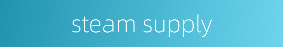 steam supply的同义词