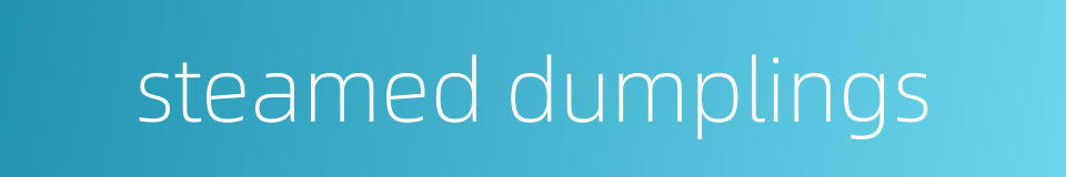 steamed dumplings的同义词