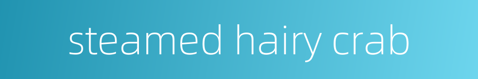 steamed hairy crab的同义词