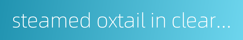 steamed oxtail in clear soup的同义词