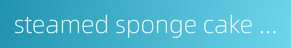 steamed sponge cake usu sweetened的同义词