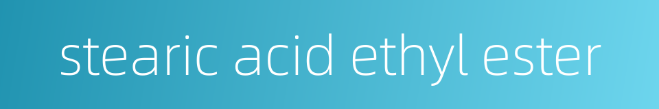 stearic acid ethyl ester的同义词