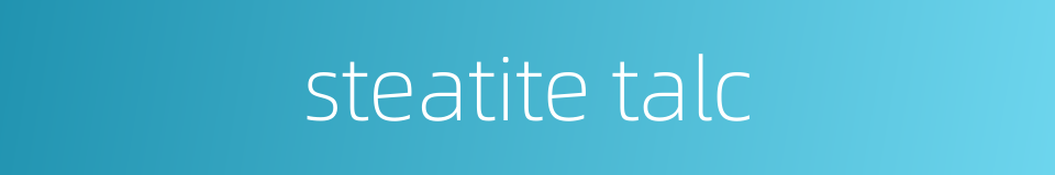 steatite talc的同义词