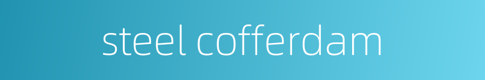 steel cofferdam的同义词