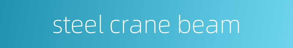 steel crane beam的同义词