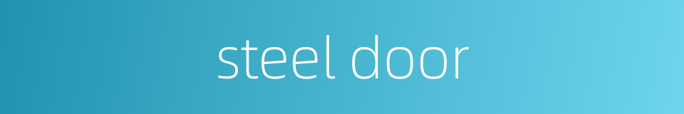 steel door的同义词