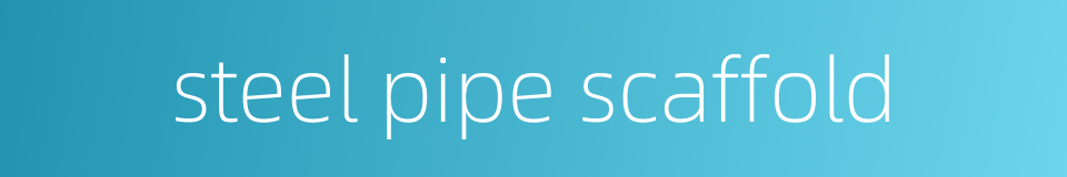 steel pipe scaffold的同义词