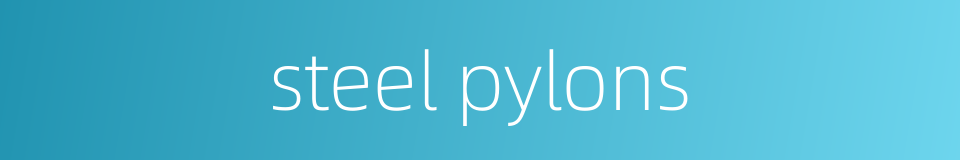 steel pylons的同义词