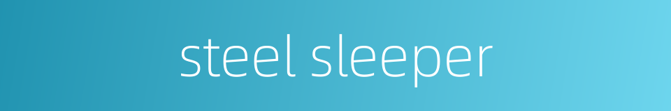 steel sleeper的同义词
