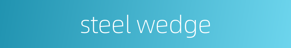 steel wedge的同义词