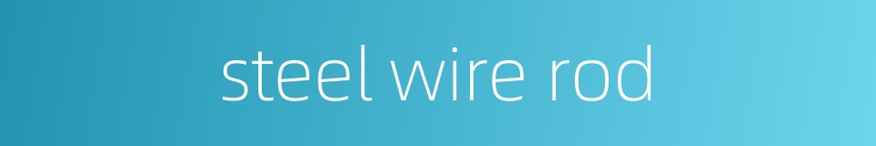 steel wire rod的同义词