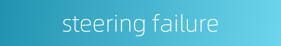 steering failure的同义词
