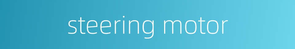 steering motor的同义词