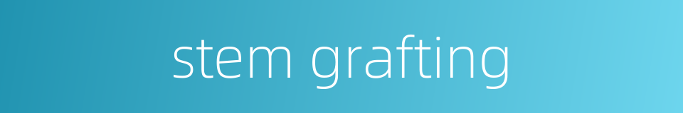 stem grafting的同义词