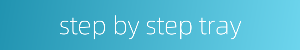 step by step tray的同义词