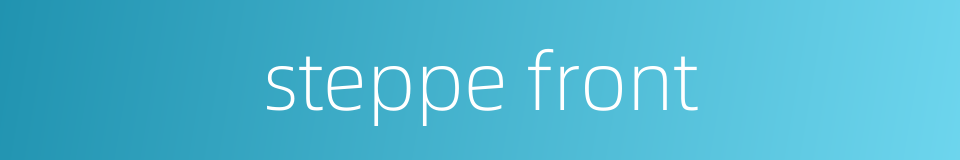 steppe front的同义词
