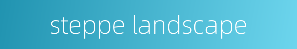 steppe landscape的同义词