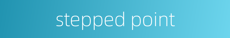 stepped point的同义词