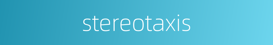 stereotaxis的同义词