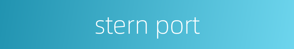 stern port的同义词