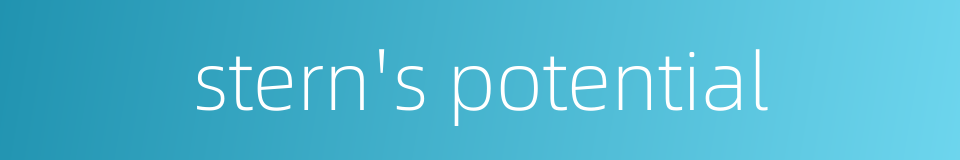 stern's potential的同义词