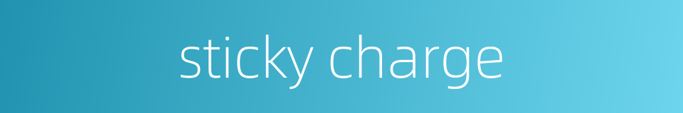 sticky charge的同义词