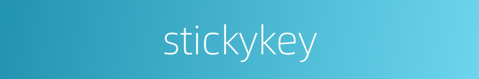 stickykey的同义词