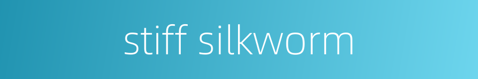 stiff silkworm的同义词