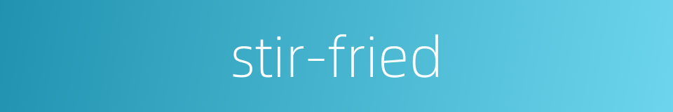 stir-fried的同义词