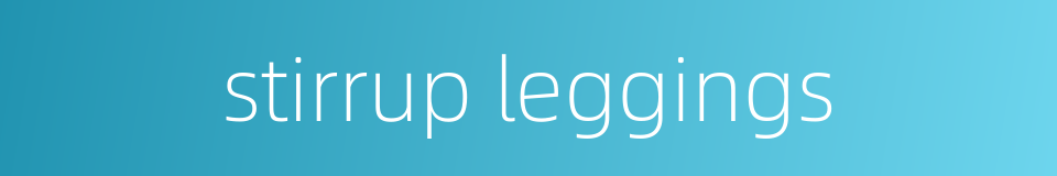 stirrup leggings的同义词